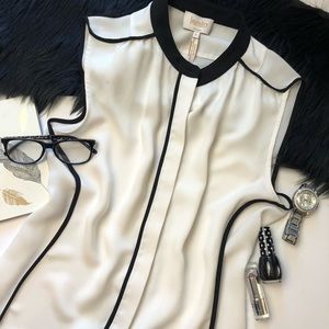 Laundry by Shelli Segal Hidden Button Blouse Sz 6